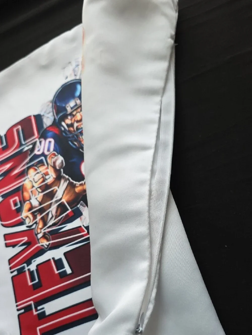 Cartoon Football Player Graph Throw Pillowcase - Red, Blue, White